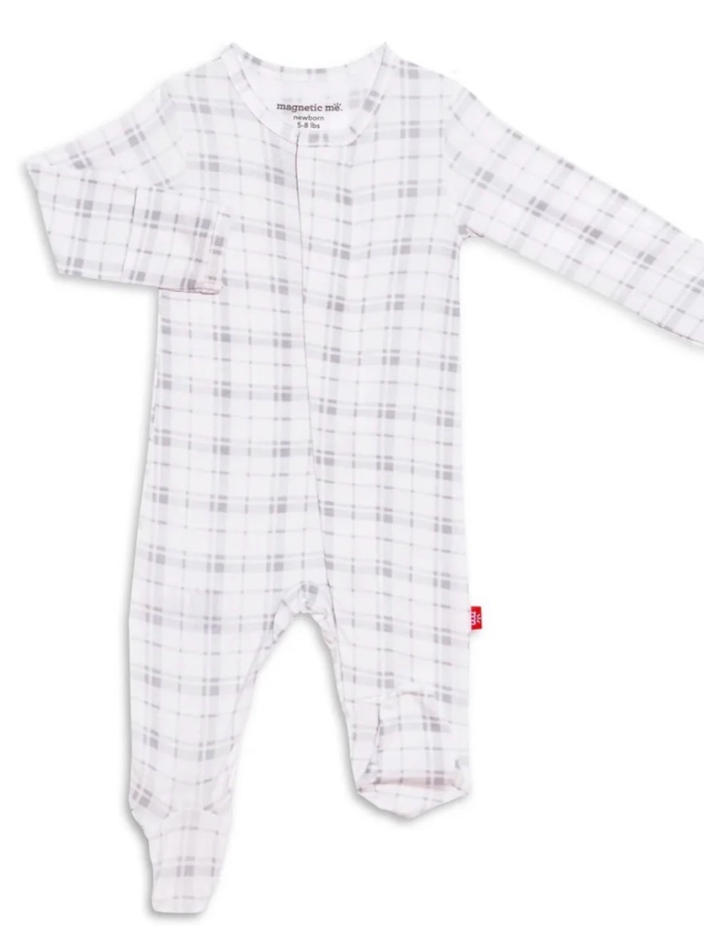 MAGNETIC ME Plaidventure Modal Magnetic Footie - Newborn